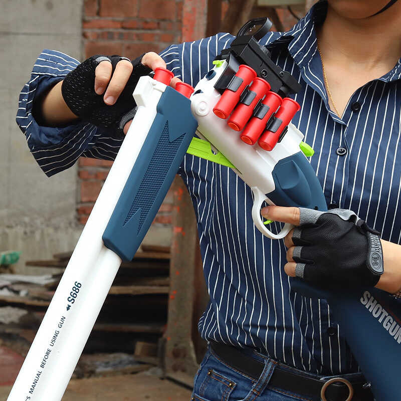 Meizhi Children's Double Barreled S686 Laifu Shell Throwing Soft Bullet ...