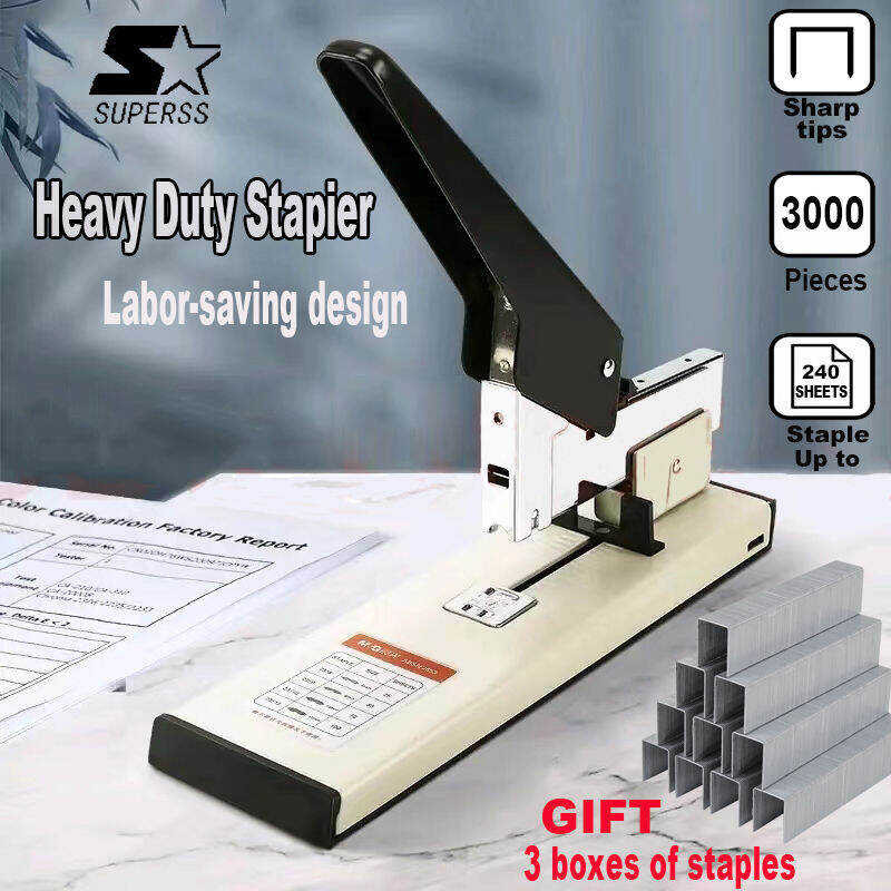 With Heavy Duty 3 Boxes Staples Up To 120/240 Sheets Capacity Long Arm ...