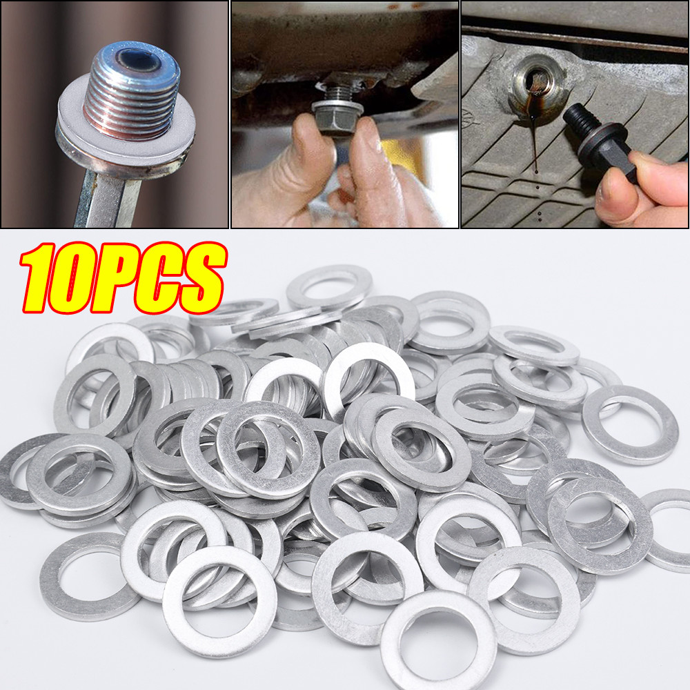 Oil Drain Plug Gasket Washers Compatible with Honda- Crush Seal Washers ...