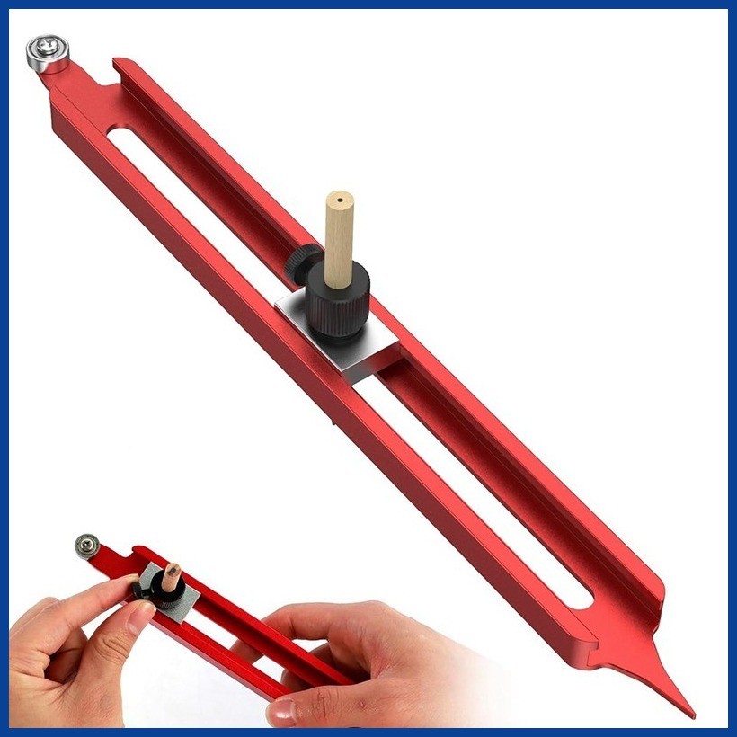 Contour Gauge Scribe Tool, Precise Profile Scribing Ruler With Adjustable Pencil Holder Woodworking Edge Corner Gauge - View #2