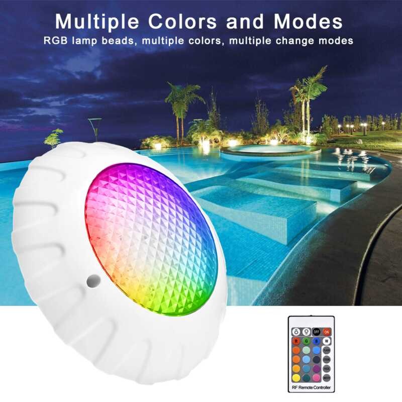 LED 12V Submersible Pool Lamp RGB Wall Mounted Remote Control ...