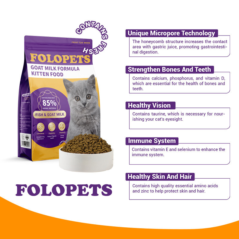 FOLOPETS Adult Cat Kitten Dry Food Oceanfish Chicken Liver Flavor 1kg ...