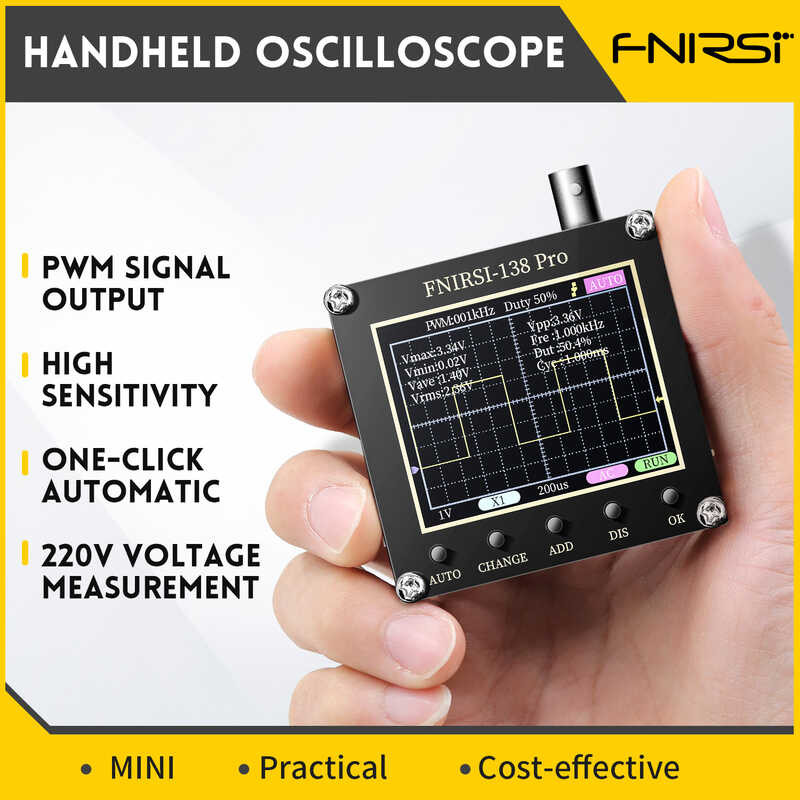 PRO FNIRSI-138 DSO152 Handheld Digital Oscilloscope 2.5MSa/s 200KHz ...