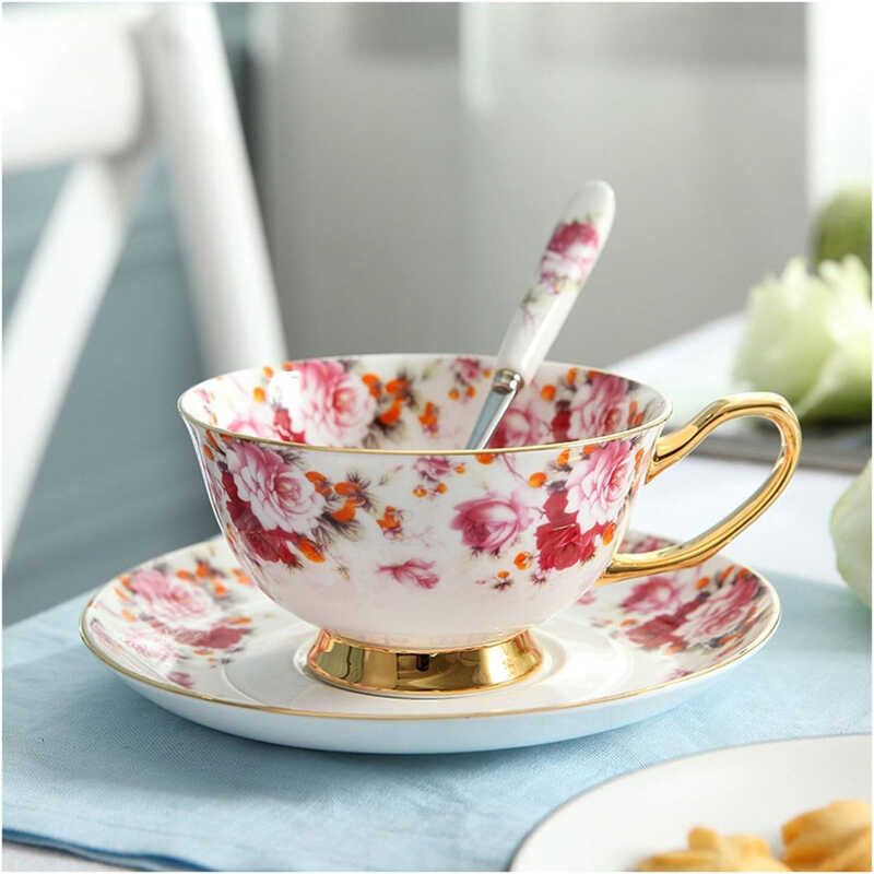 Elegante, 2 ☆ Vintage Bone China Coffee Cup At Saucer Set Na May ...