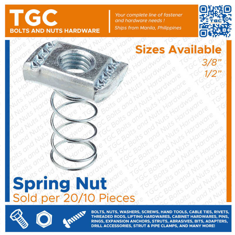LY 20/10Pcs Spring Nut 3/8 1/2 Pulgada Gaanized GI For Unistrut Channel ...