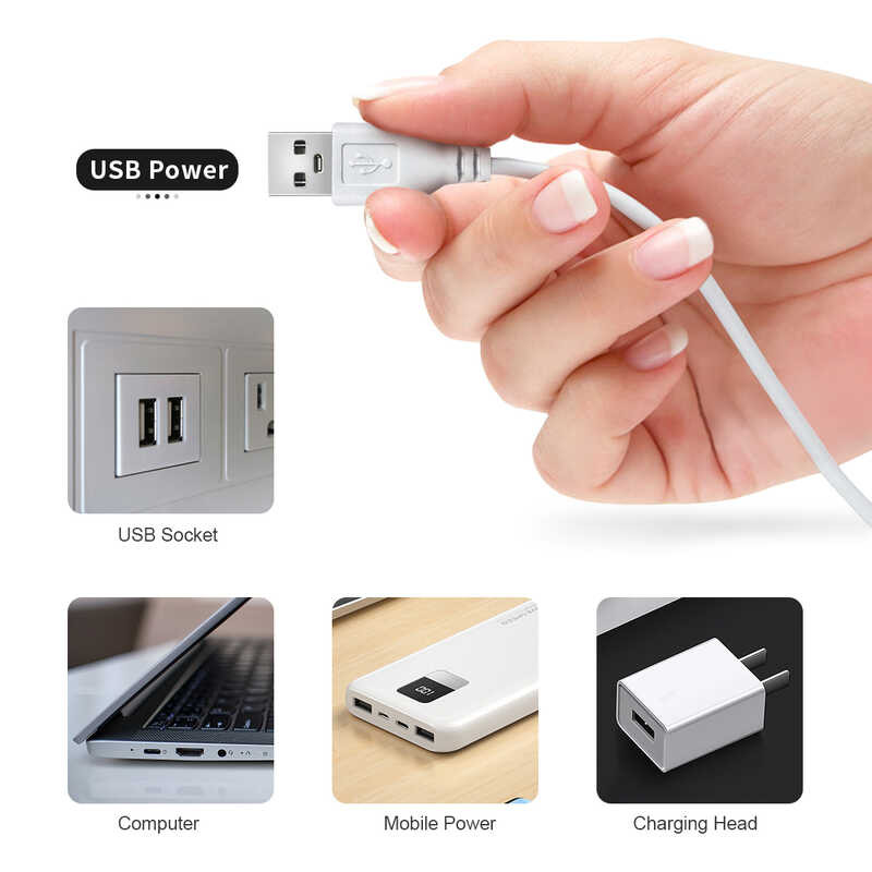 USB 5V Neon Strip Light Wireless Remote Controller O Dimmable Touch ...