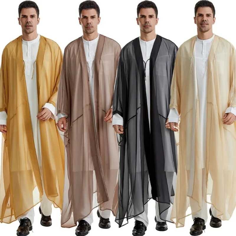 Eid 9 Ramadan Men Robe Arabic Kaftan Muslim Dress Moroccan Caftan Ka ...