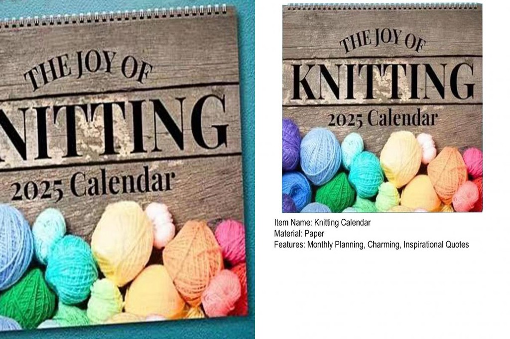 Knitting Calendar 2025 Knitting Inspiration Planner 2025 Knitting