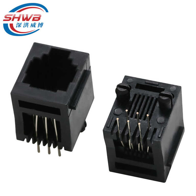 RJ11 telephone socket 52 RJ11-6P6C vertical straight insertion with ear ...