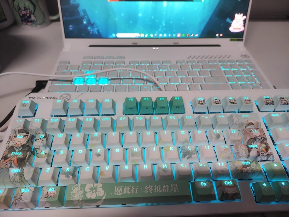 Firefly Keycap Cherry Profile 120+ Keys PBT Five-sided Dye Sublimation ...