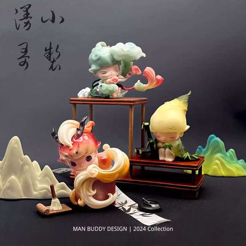 Dimoo A Wind Moon Hirono Yin Yang Blind Box Chinese National Style Mini ...