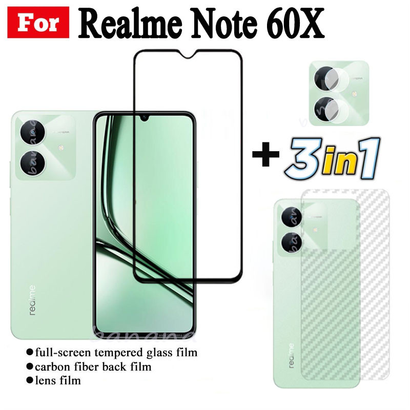 3 IN 1 Realme Note 60X Tempered Glass Film For Realme Note 60 Note 50 ...