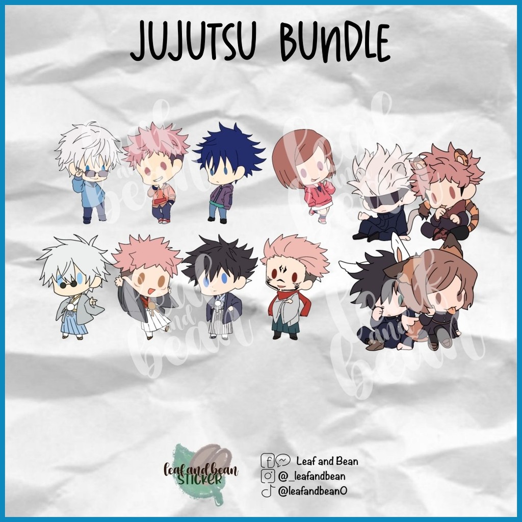 LNB || Jujutsu kaisen chibi BUNDLE || waterproof vinyl stickers ...