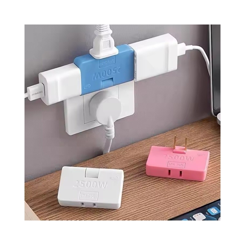 Rotatable Socket Converter 2500W One In Three 180 Degree Extension Plug ...