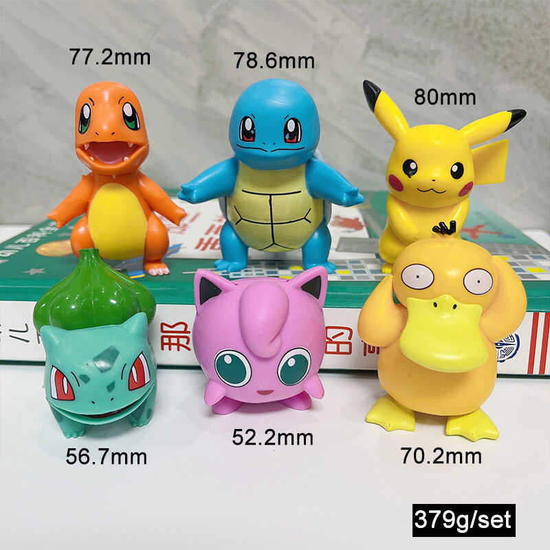 Styles Solid Capsule 6 Pokemon Toy Machine Pikachu Car Doll Pokémon ...