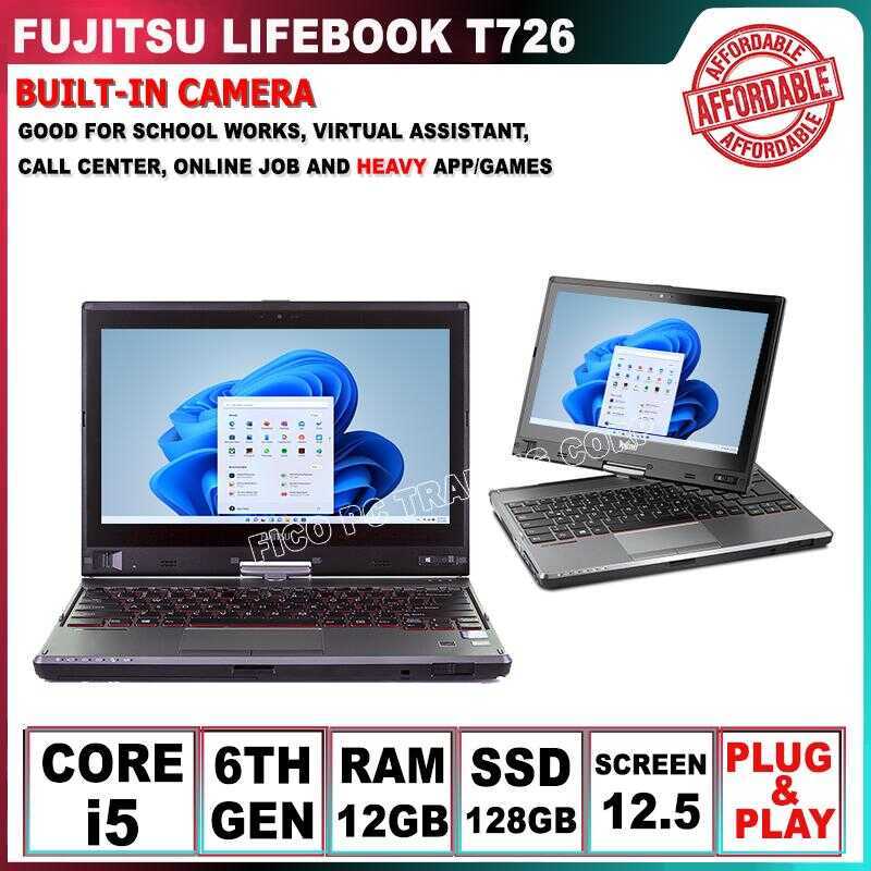 5Ffb Fujitsu Touchscreen T726 12.5 Inches CORE I5 6Th GEN Ddr4 12Gb RAM ...