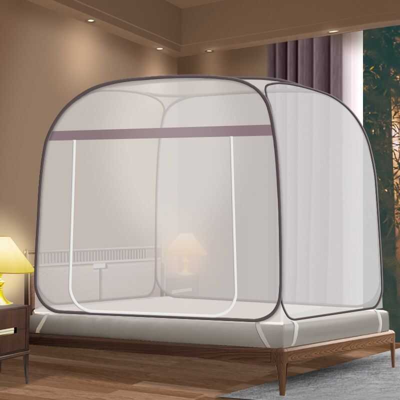 Foldable Family Size Fully Enclosed Curtain Top Zipper Tent For 1.8 ...