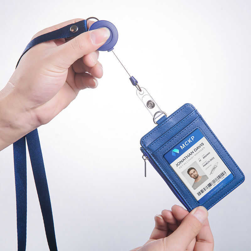 Zipper Work Permit Can Buckle Bus ID Card Holder Name Tag Children ...