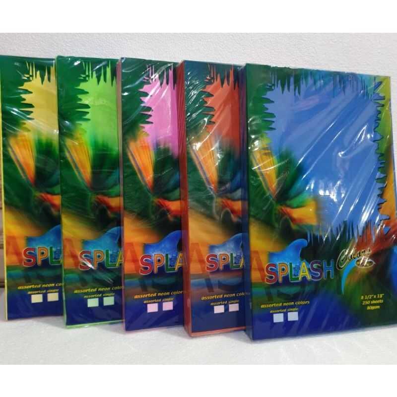Assorted Colored Paper 1 REAM LONG A12 68D Ce3 842 | Shopee Philippines