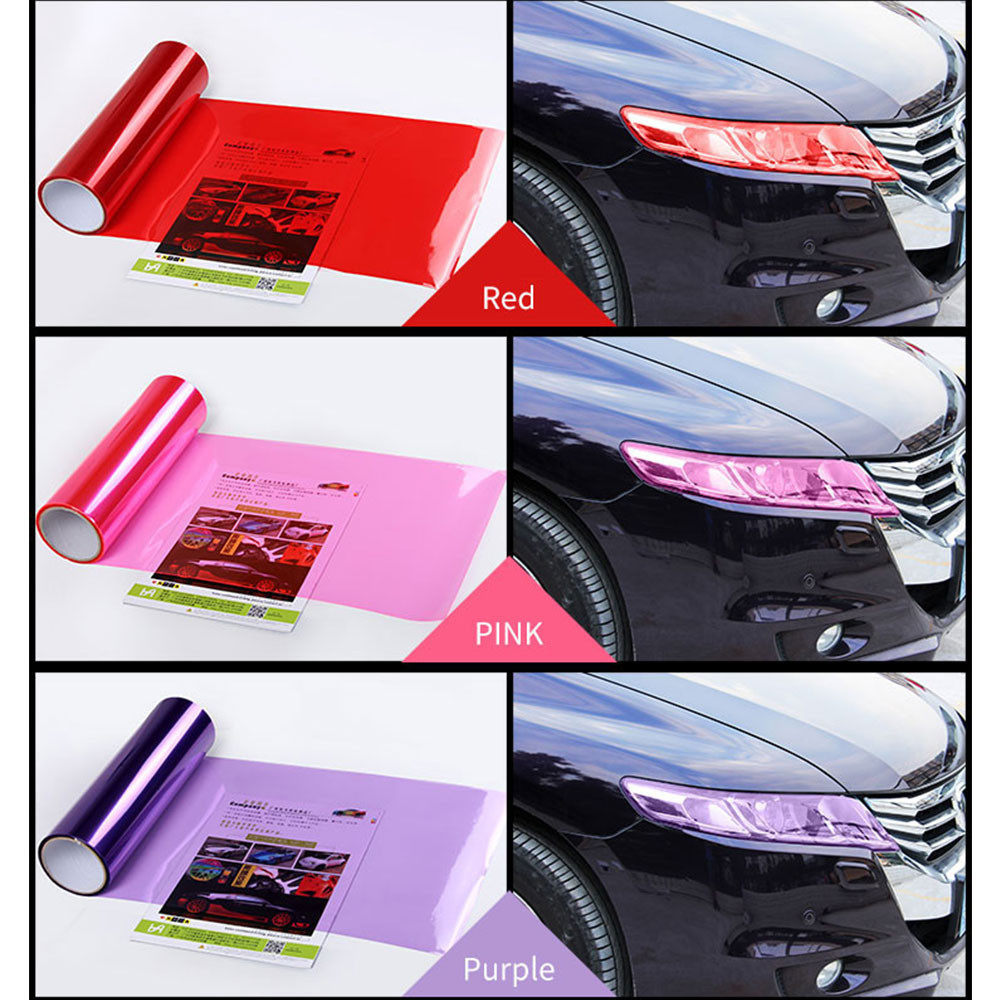 9 Color Car Light Headlight Taillight Tint Vinyl Film Sticker Sheet Fog ...