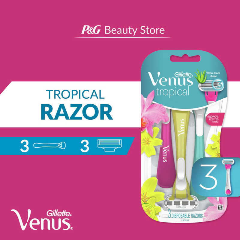 Gillette Venus Tropical 3S Razor E96 | Shopee Philippines