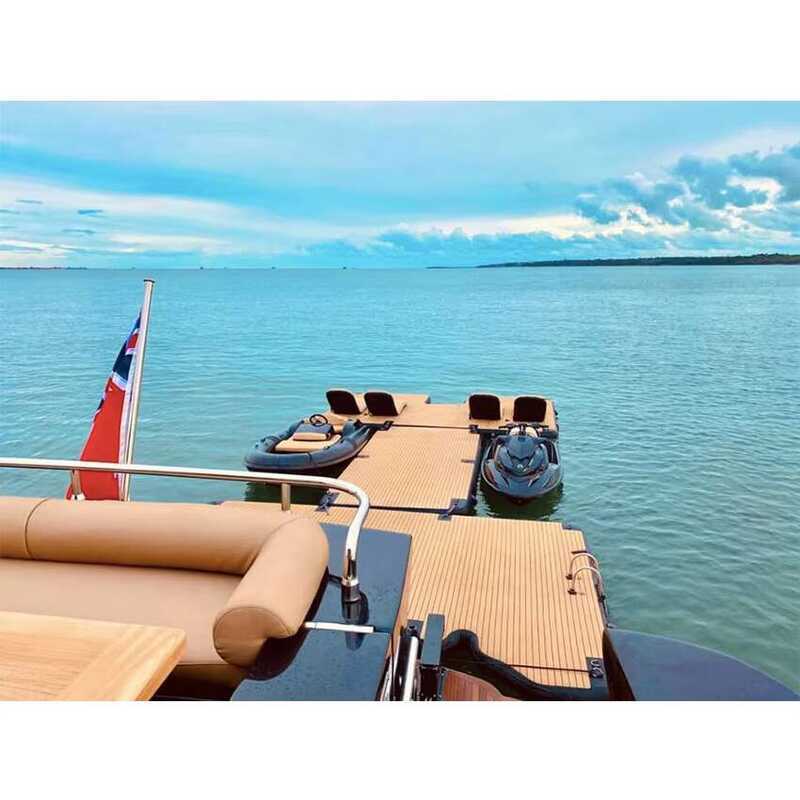 In Stock Teak Inflatable Floating Bridge Water Island Boat Raft Terrace ...