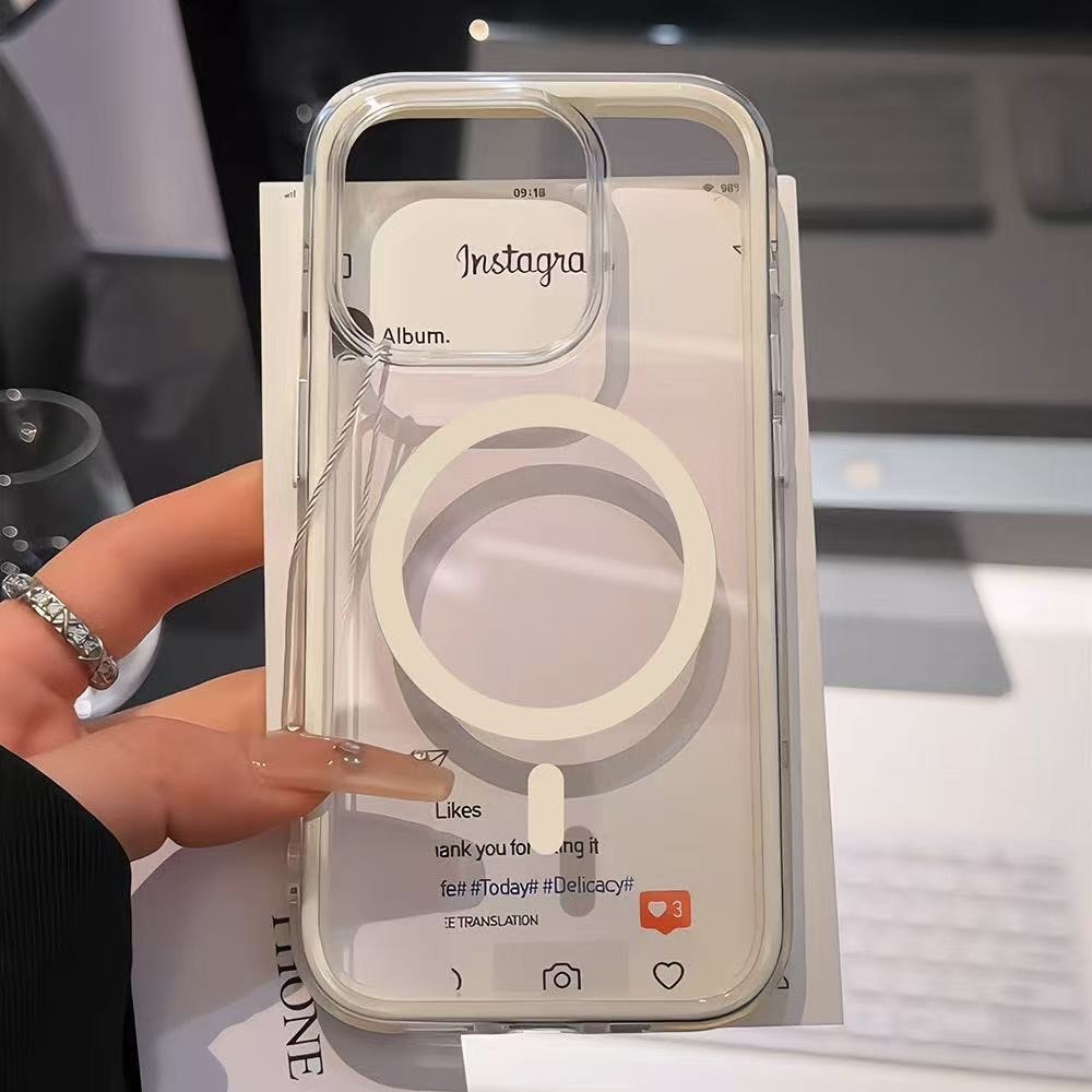 Luxury 2-in-1 Acrylic Crystal Transparent Magnetic Wireless Charging ...