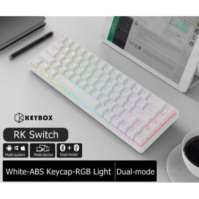 Swap Hot RK Bluetooth Type C RGB Mechanical Gaming RK Switch Compact ...