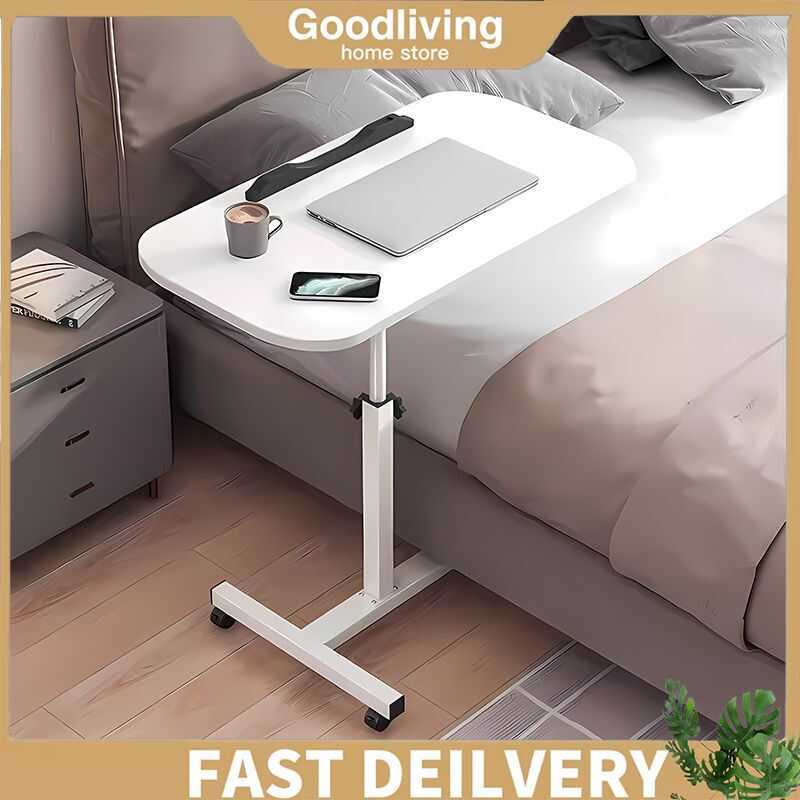 Adjustable Height Laptop Table With Wheels Bedside Study Table Home ...