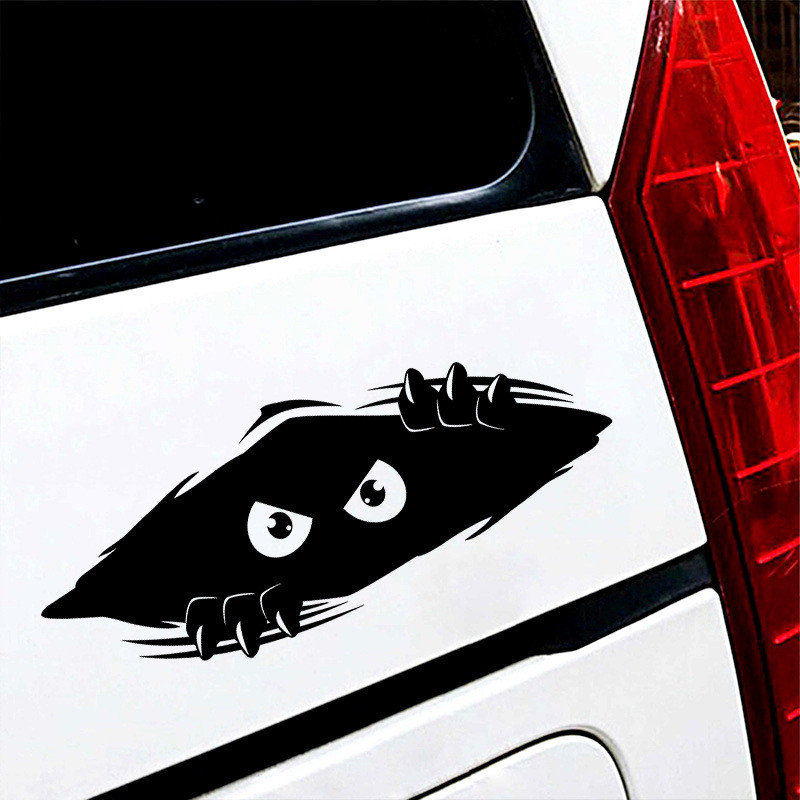 Peeping Monster Scratch Car Sticker Waterproof Creative Fun Cartoon ...