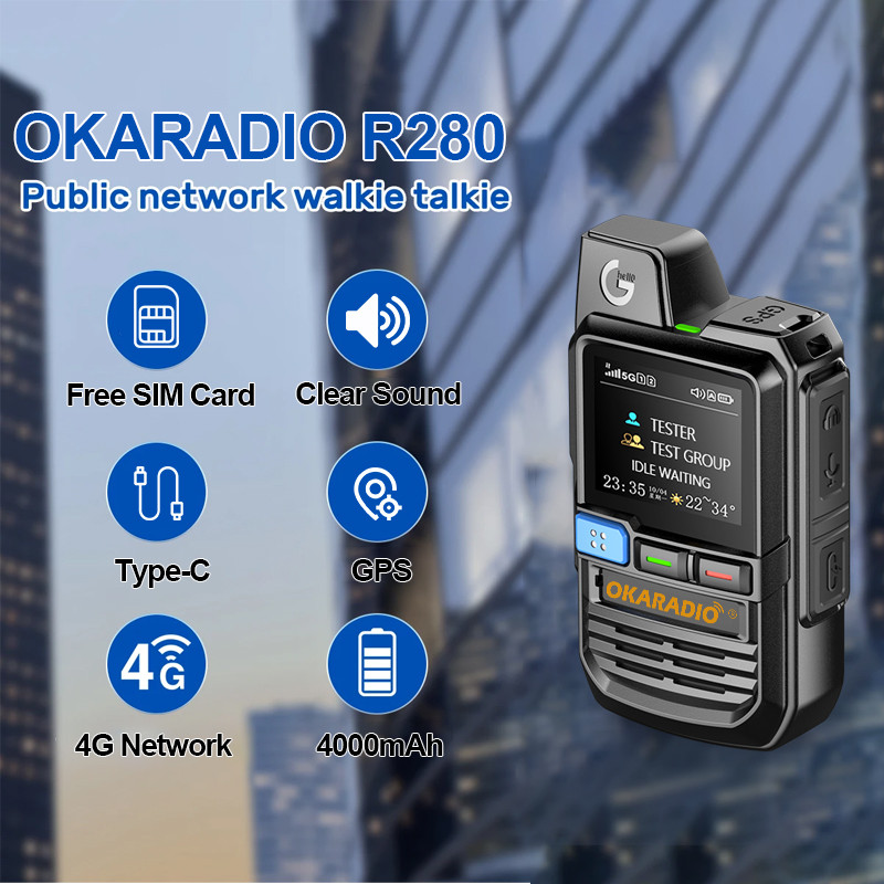 OKARADIO R280 Walkie Talkie 2Set Network Intercom 6000KM Unlimited ...