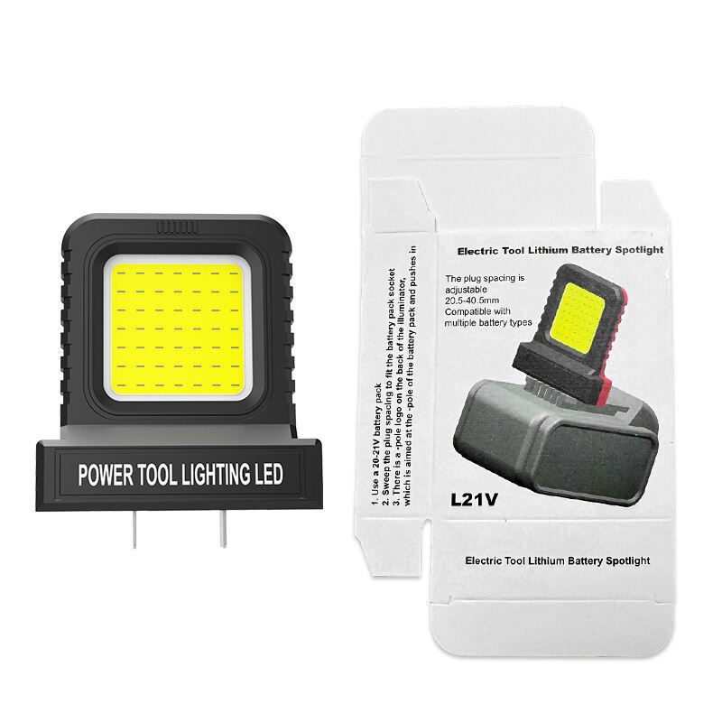 LED Work Light socket size is adjustable all types of lithium batteries ...