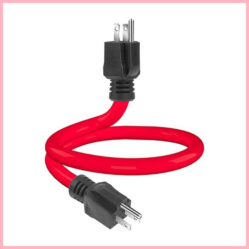 1 PCS 3 Prong Male To Male Extension Cord Red Copper For Transfer ...