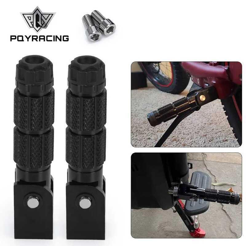 Aluminum 512 2 Pcs M8 Universal Motorcycle Motor Bike Folding Footrests ...