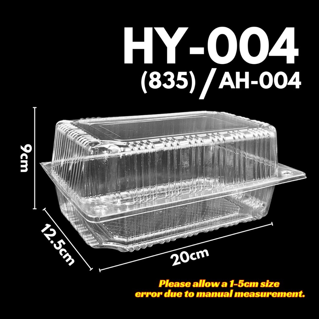 20pcs Disposable Clear Clamshell Food Container Rectangle / Square for ...