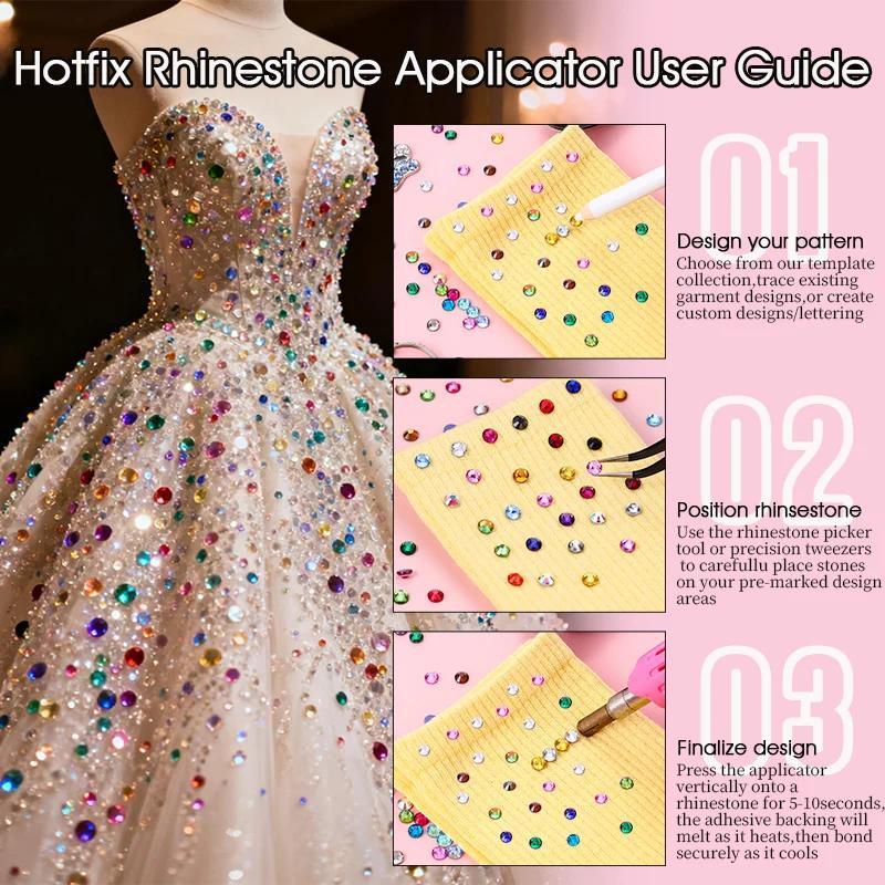 QIAO 24 Colors SS6-SS30 Hotfix Rhinestones Flatback Set for DIY ...