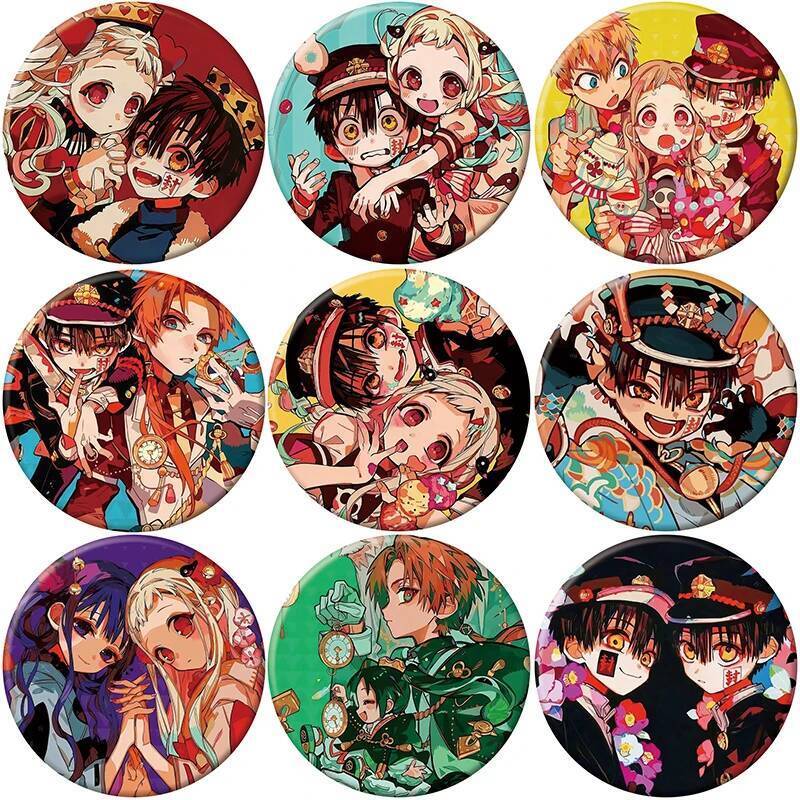 58mm Minamoto Kou Yashiro Nene Hanako-kun Anime Character Badge Manga ...