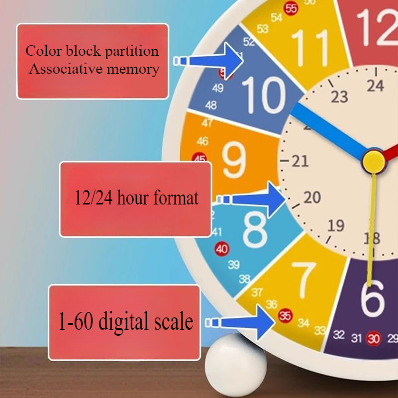 Early Learning Desktop Clock Children Wake Up Electronic Alarm Clock ...