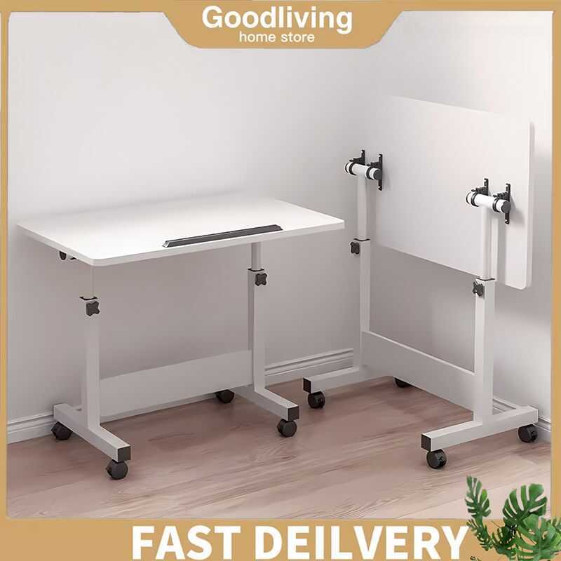 Adjustable Height Flip Computer Table Bedside Laptop Desk Mobile ...
