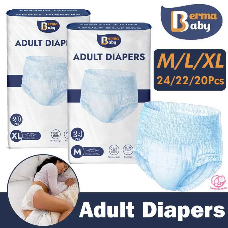 20/22/24Pcs Adult Diapers Pull Up Pants Leak-Proof Quickly Absorb ...