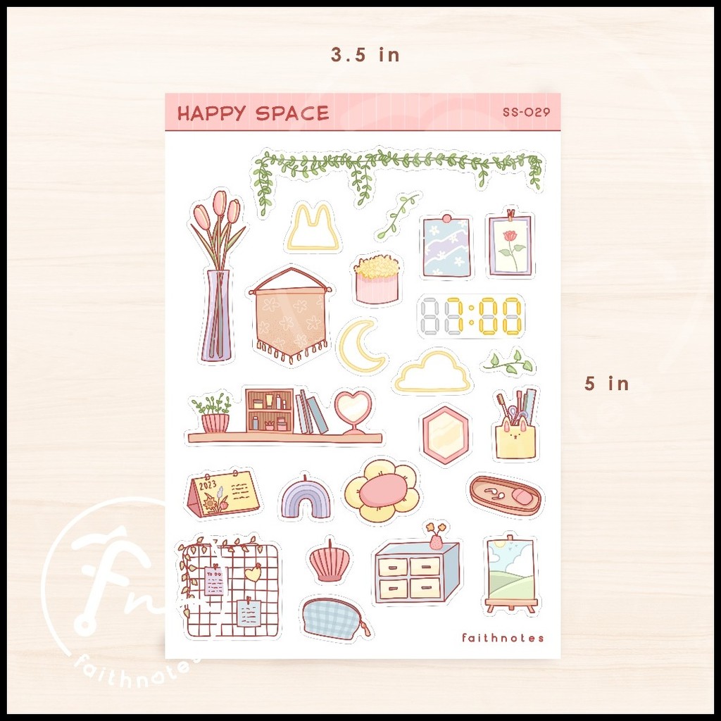 Sticker Sheet - Happy Space | Journal Sticker | Planner Sticker ...