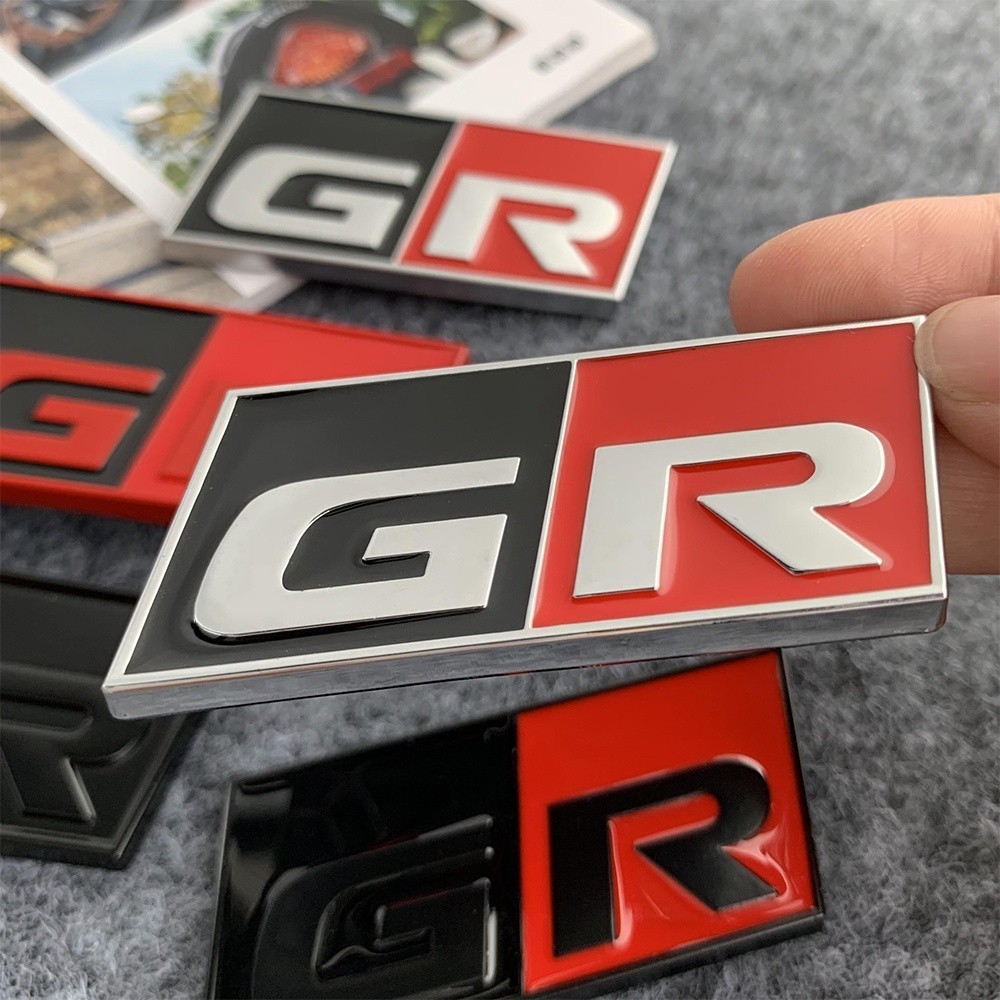 gr metal car emblem stickers decals accessories modification rear tail ...