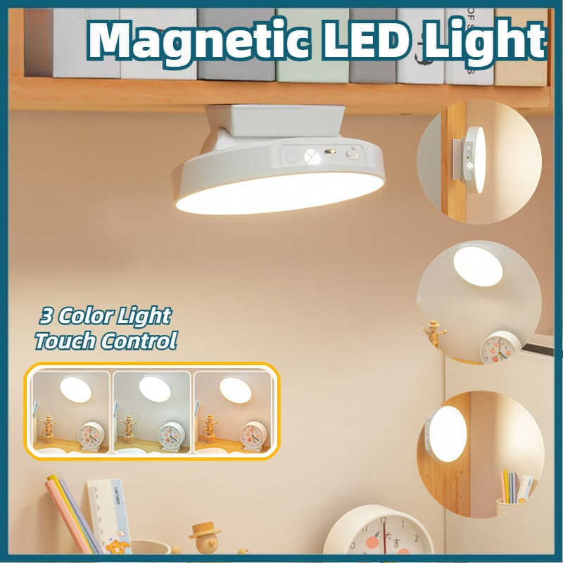 Magnetic LED Light Eye-Protection Bedroom Desk Lamp Touch Control ...