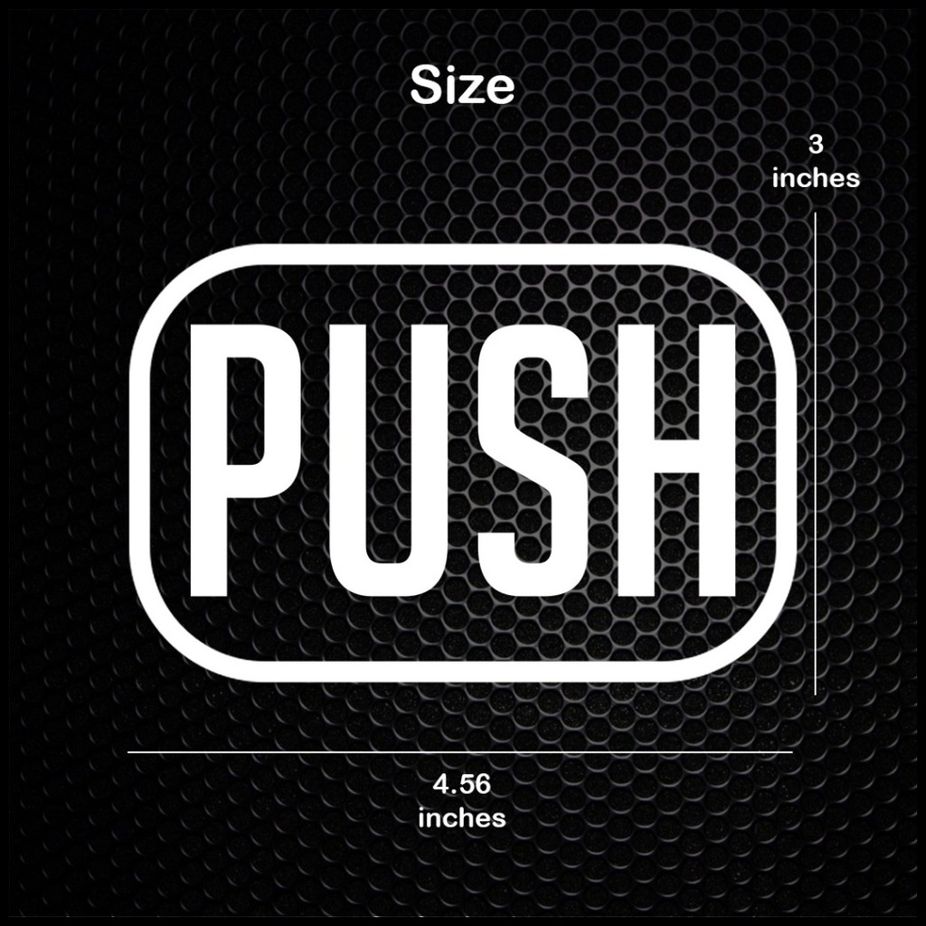 Push and Pull sticker / decal | vinyl waterproof sticker | Shopee ...