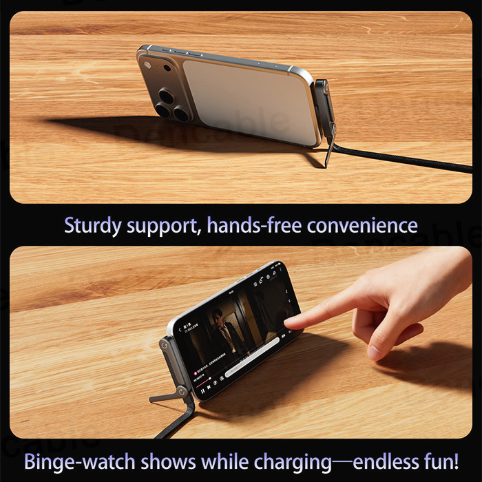 240W Super Fast Charging Data Cable With Built-in Stand 90°Elbow Design ...