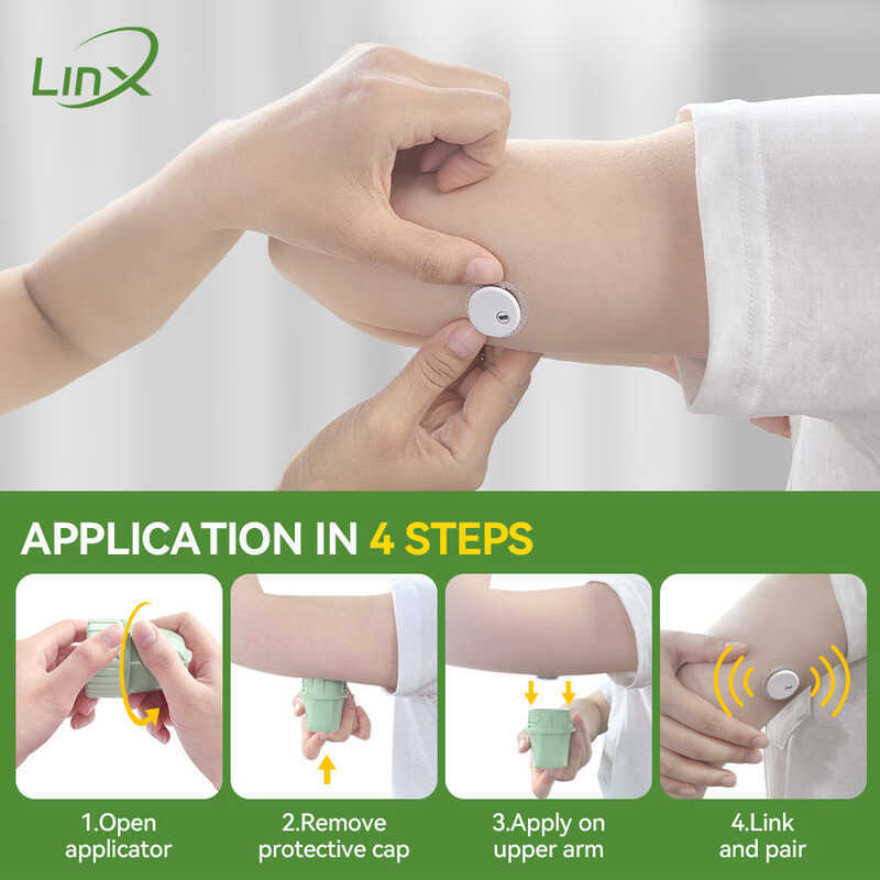 Microtech Linx CGM Continuous Glucose Monitoring 24Hx15days Real Time ...