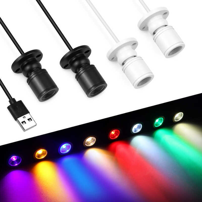 1W LED USB Spotlight Dc5v Surface Mounted Ceiling Mini Spot Light For ...