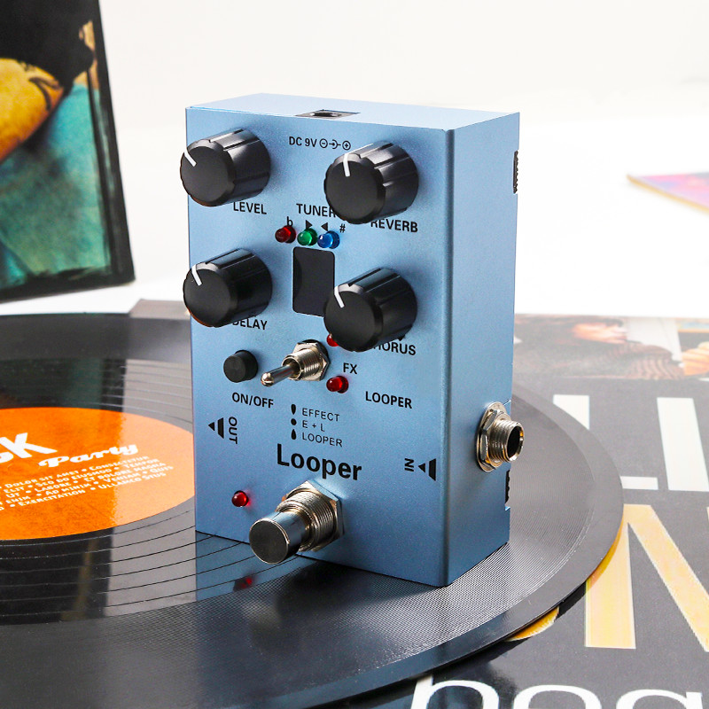 Guitar Looper Pedal Multi-Effect with Delay Chorus Reverb Tuner 40s ...