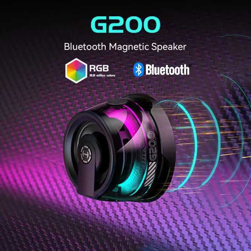 1Ab Portable Bluetooth Speaker G200 RGB Lighting Boombox Bt5.3 Mini ...