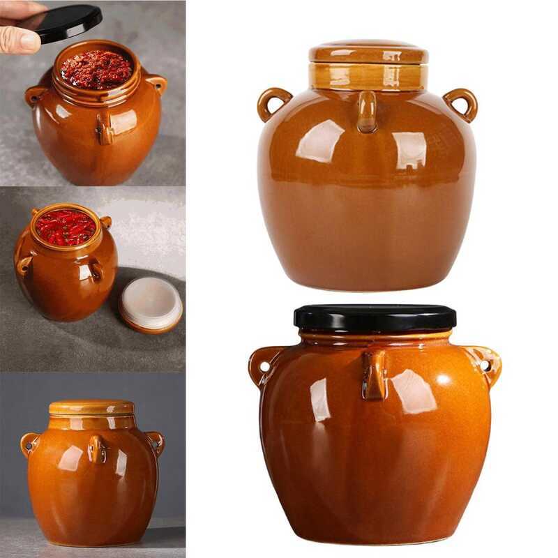 Ceramic Storage Jar With Lid Gift Accessories Collection Decor Handmade ...